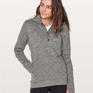 Lululemon Grey Forever Warm Half Zip Pullover